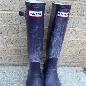 Hunter Women’s Original Tall Navy Boots Size 10